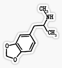 MDMA (ecstasy) - Molecular Structure Sticker