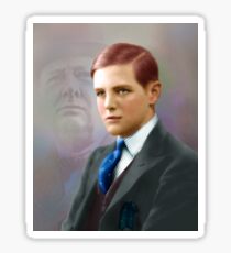 Colorized Vintago Portrait of Young Winston Churchull Sticker