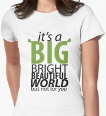 Big Bright Beautiful World- Shrek The Musical Women's Fitted T-Shirt