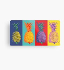 Ananas Pop-Art Metallbild