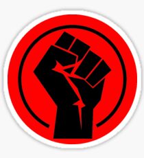ROT Schwarze sozialistische Faust Sticker