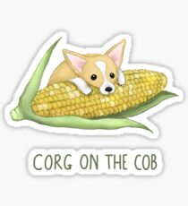 Corg on the Cob Sticker