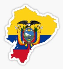 Flaggenkarte von Ecuador Sticker