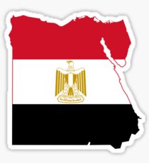 Flag Map of Egypt Sticker