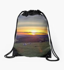 Sunset at Peak District Drawstring Bag