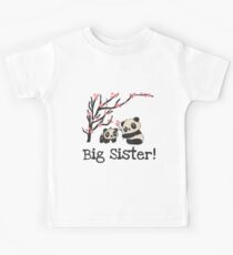 Panda Bears Big Sister Kids Tee
