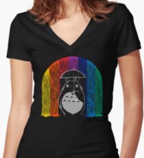 My NEIGHBOUR Totoro Women's Fitted V-Neck T-Shirt