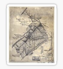 267 Topographic map of the Vesuvius Furnace Iron Estate Rockbridge Co Va 8 000 acres Sticker