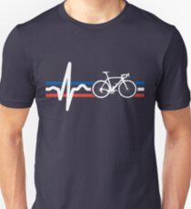 Bike Stripes France - Heartbeat Unisex T-Shirt