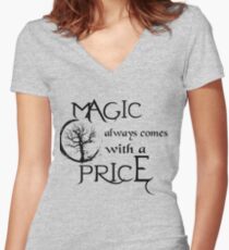 Once upon a time-quote Women's Fitted V-Neck T-Shirt
