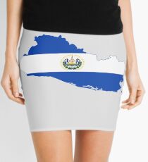 Flag Map of El Salvador Mini Skirt