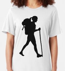 Wandern Mädchen Frau Slim Fit T-Shirt