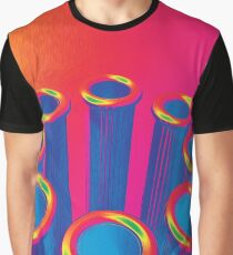Colorful Pop Art Cylinders Graphic T-Shirt