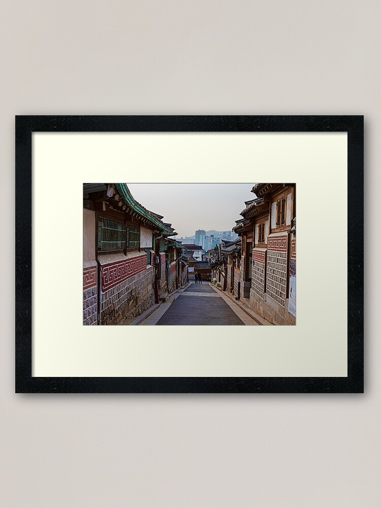 Alternate view of Walking Bukchon Hanok Village Framed Art Print