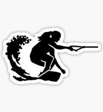 Wakeboard woman Sticker