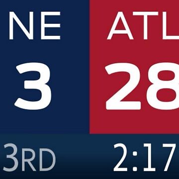 New England Patriots 3 Atlanta Falcons 28 Nfl Super Bowl Poster