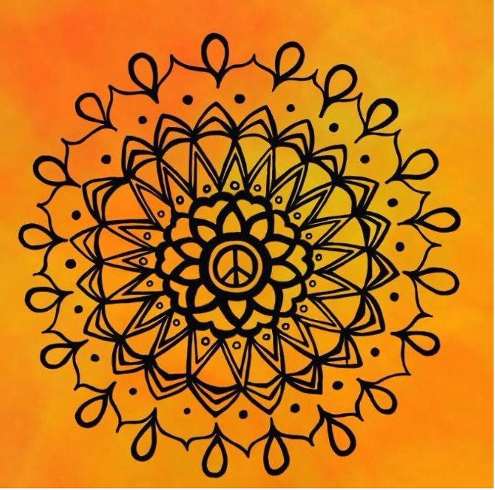 &ldquo;Peace Sign Mandala&rdquo; by Jordanowyly | Redbubble