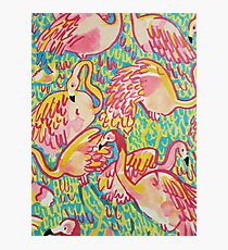 Lilly inspired Flamingos Photographic Print