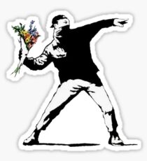 Banksy Flowers Sticker