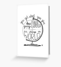 keep giving love Greeting Card