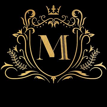 Monogram Letter M Names Emblem, Gold' Unisex Premium T-Shirt