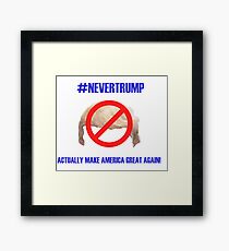 "#NEVERTRUMP" Framed Print