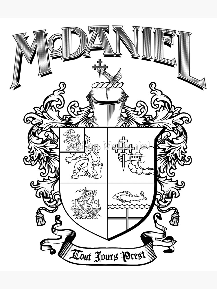 "McDaniel family crest / heraldic shield / coat of arms" Canvas Print