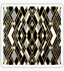 Art Deco Grey Zoom Gold Sticker