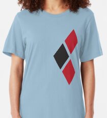 Red and Black Tri-diamonds Slim Fit T-Shirt