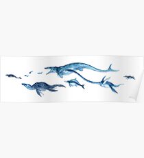 marine reptiles Poster