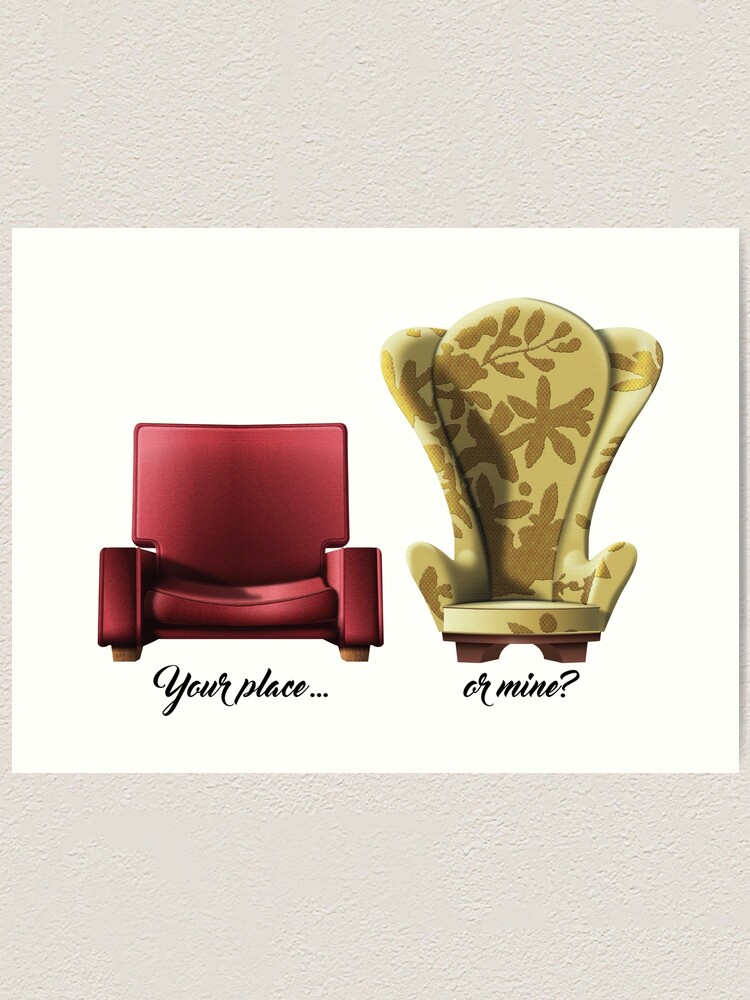 "Carl and Ellie chairs from Up Movie" Art Print by GraficBakeHouse