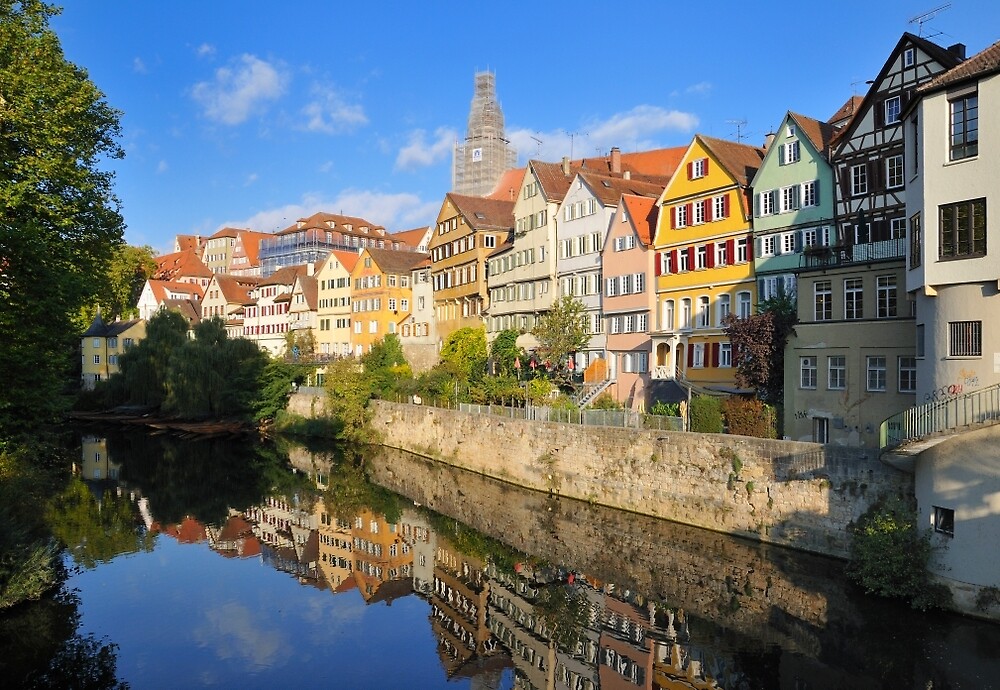 "Beautiful Tuebingen Germany Neckar waterfront" by mhfoto Redbubble