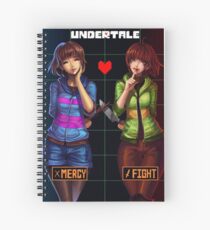 Undertale Mercy or Fight Spiral Notebook