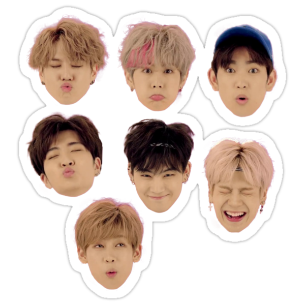 got7 just right faces stickers by daelineations redbubble