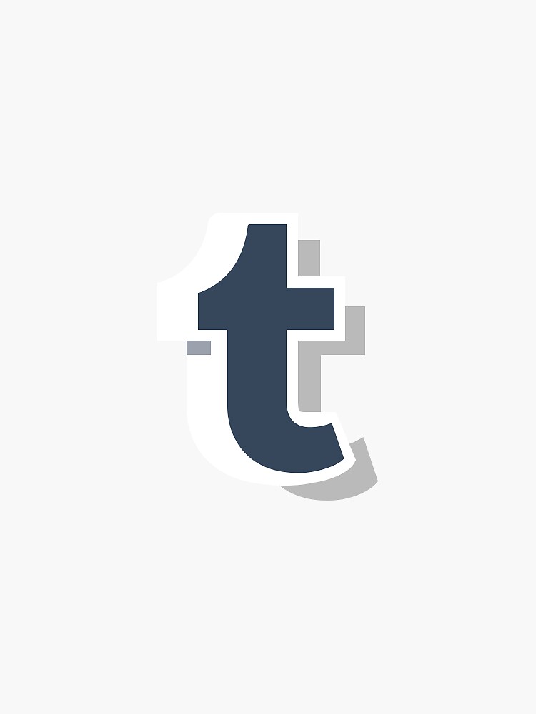 "tumblr logo" Sticker by calmoceans | Redbubble