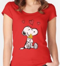 Snoopy sketch Women's Fitted Scoop T-Shirt