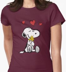Snoopy sketch Women's Fitted T-Shirt