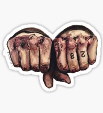 bruised 28 knuckles Sticker