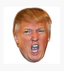 Angry Trump Head Photographic Print