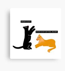 X-files Cats: Spooky stuff isn't real, Mulder Canvas Print