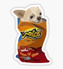 Chihuahua in a cheetos Sticker