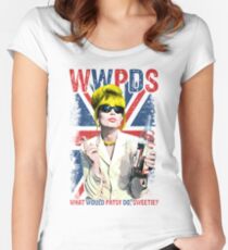 What Would Patsy Do, Sweetie? Ab Fab. Absolutely Fabulous. Patsy Stone. Edina. Women's Fitted Scoop T-Shirt