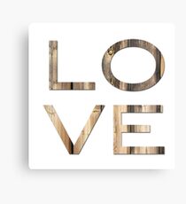 Liebe ~ rustikale Scheune Holz Leinwanddruck