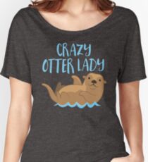 Crazy OTTER lady (new swimming) Women's Relaxed Fit T-Shirt