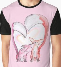 Fox Love - Kissing Foxes artwork Graphic T-Shirt