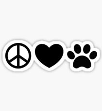 Peace, Love, Rescue Sticker