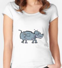 robot dog Women's Fitted Scoop T-Shirt