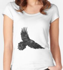 Raven in flight Women's Fitted Scoop T-Shirt
