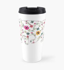 Floral Kitten Travel Mug