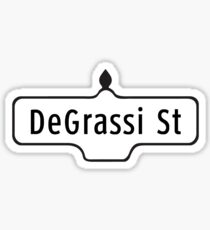 DeGrassi Street Sign, Toronto, Canada Sticker